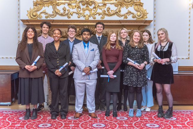 Bursary Recipients 2022 at their ceremony in April 2023