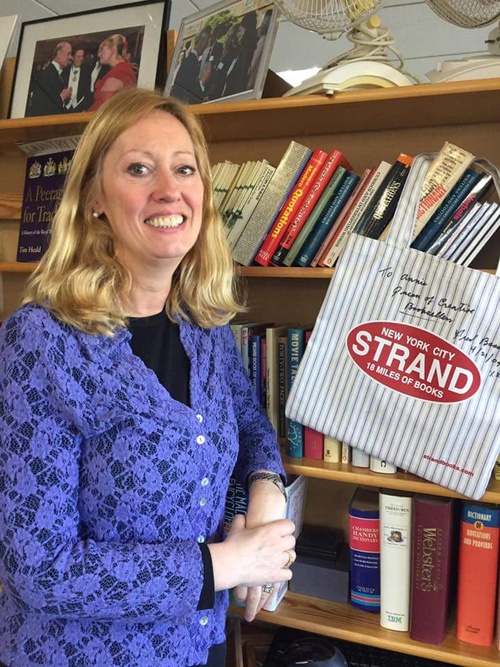 Freeman Annie Quigley is celebrating her 40th anniversary as a bookseller at  Bibliophile