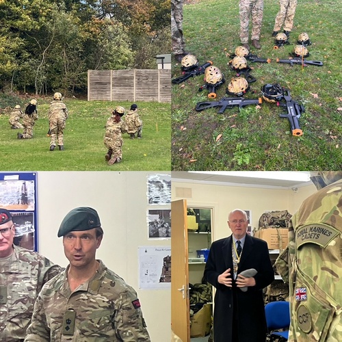 16 SCWA Royal Marines Cadets in action at the Academy in Eltham.