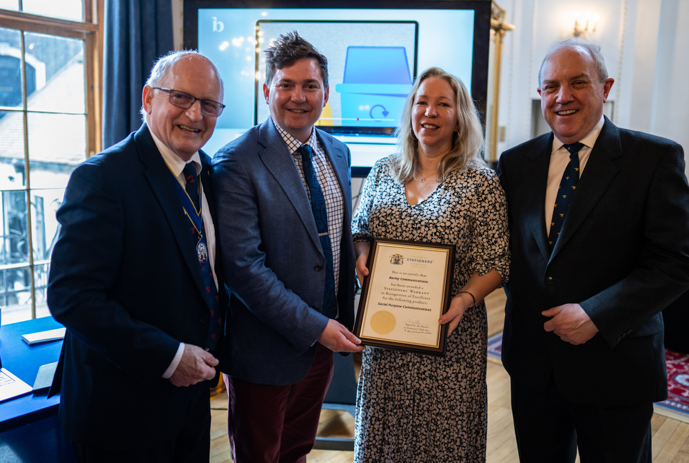 Barley secures Stationers’ Company Warrant for social purpose communications excellence
