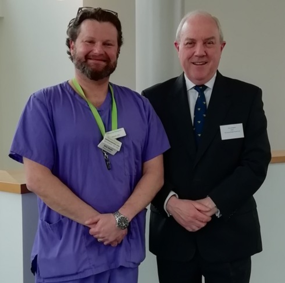 Chair of the Warrants Panel John Livingston Visits Thames Valley Hospice.