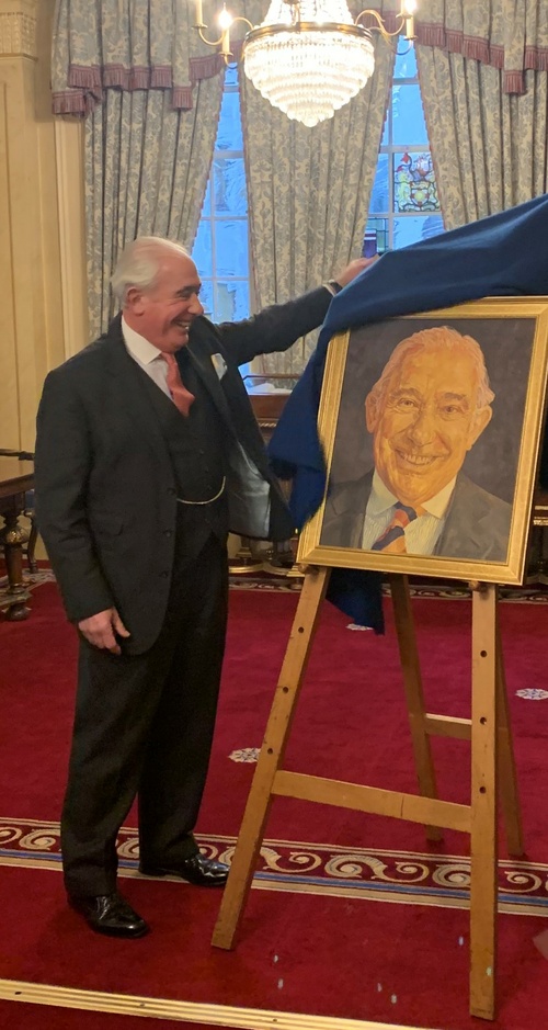 Former Clerk William Alden unveiling his portrait 