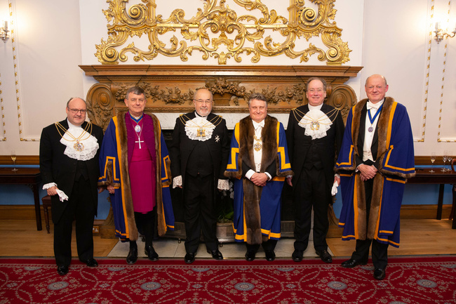 Lord Mayor Locum Tenens and Master with Sheriffs and Wardens Civic Dinner 2019
