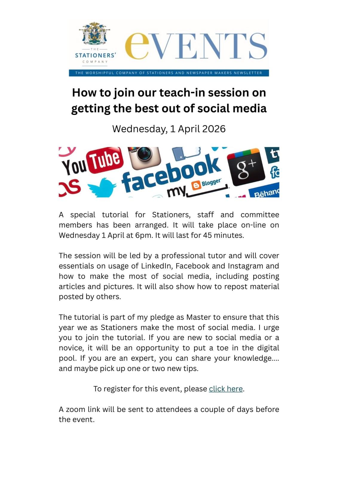 How to join our teach-in session on getting the best out of social media